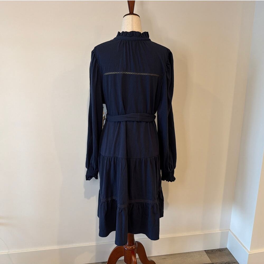 NWT Caslon Organic Cotton Tiered Knee-Length Shirt Dress, Large, Women's Large - Picture 5 of 7